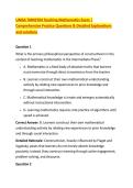 UNISA TMN3704 Teaching Mathematics Exam &vert; &NewLine;Comprehensive Practice Questions & Detailed Explanations &NewLine;and solutions 