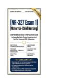 NR 327 Exam 1 Maternal-Child Nursing  &vert; Questions And Answers &vert; 2026&sol;2027 CHAMBERLAIN