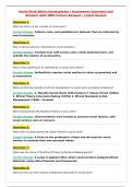 Social Work Ethics&colon; Development &vert; Assessment Questions and&NewLine;Answers with 100&percnt; Correct Answers &vert; Latest Version