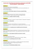 Social work &vert; final Exam test Questions and Answers with 100&percnt;&NewLine;Correct Answers &vert; Latest Version