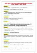 Social Work &vert; Final Exam Questions and Answers with 100&percnt;&NewLine;Correct Answers &vert; Latest Version