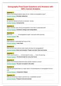 Sonography Final Exam Questions and Answers with&NewLine;100&percnt; Correct Answers