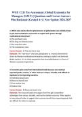 WGU C211 Pre-Assessment&colon; Global Economics for Managers &lpar;UZC2&rpar; &vert; Questions and Correct Answers Plus Rationale &lpar;Graded A&plus;&rpar; &vert; New Update 2026-2027 