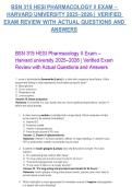 BSN 315 HESI PHARMACOLOGY II EXAM &ndash; &NewLine;HARVARD UNIVERSITY 2025&ndash;2026 &vert; VERIFIED &NewLine;EXAM REVIEW WITH ACTUAL QUESTIONS AND &NewLine;ANSWERS 