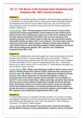 Ch&period; 31&colon; The Nurse in the Schools Exam Questions and&NewLine;Answers with 100&percnt; Correct Answers