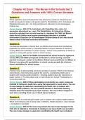 Chapter 42 Exam &colon; The Nurse in the Schools Set 2&NewLine;Questions and Answers with 100&percnt; Correct Answers