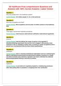 US healthcare Final comprehensive Questions and&NewLine;Answers with 100&percnt; Correct Answers &vert; Latest Version