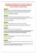 US Healthcare Systems Exam 1 practice chapters 1-4&NewLine;comprehensive Questions and Answers with 100&percnt;&NewLine;Correct Answers &vert; Latest Version