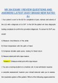 NR304 EXAM 1 REVIEW 2025 &vert; HEALTH ASSESSMENT PRACTICE QUESTIONS AND ANSWERS&comma; COMPLETE STUDY GUIDE