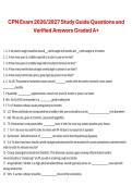 CPN Exam 2026&sol;2027 Study Guide Questions and Verified Answers&comma; Exam Preparation Material