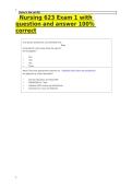    Nursing 623 Exam 1 with question and answer 100&percnt; correct