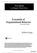 Essentials of Organizational Behavior &ndash; 16th Edition &ndash; Robbins & Judge &vert; Complete Test Bank
