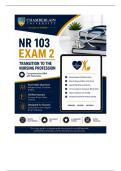 NR 103 Exam 2 &ndash; Chamberlain Transition to Nursing &lpar;2026&sol;2027&rpar; Q&A &vert; A&plus; Guarantee