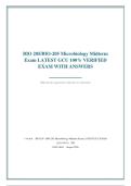 BIO 205&sol;BIO-205 Microbiology Midterm Exam LATEST GCU VERIFIED EXAM WITH ANSWERS