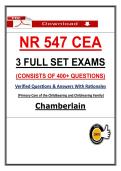 Chamberlain NR 547 CEA Final Exam Master Bundle &vert; Guarantee Pass