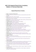 WGU C165 Integrated Physical Science Vocabulary Modules 1-11 Overview Study Guide