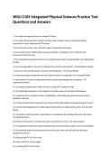 WGU C165 Integrated Physical Sciences Practice Test Questions and Answers
