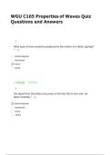 WGU C165 Properties of Waves Quiz Questions and Answers