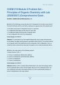 CHEM 219 Module 5 Problem Set &ndash; Principles of Organic Chemistry with Lab &lpar;2026&sol;2027&rpar; &vert;Comprehensive Exam &period;