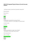 WGU D165 Integrated Physical Sciences Test with Accurate Answers