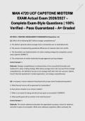 MAN 4720 UCF CAPSTONE MIDTERM EXAM Actual Exam 2026&sol;2027 &ndash; Complete Exam-Style Questions &vert; 100&percnt; Verified &ndash; Pass Guaranteed &ndash; A&plus; Graded