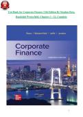 TEST BANK for Corporate Finance 13th Edition By Stephen Ross&comma; Randolph Westerfield&comma; Chapters 1 - 21&comma; Complete