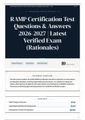 RAMP Certification Test Questions & Answers 2026-2027 Latest Verified Exam &lpar;Rationales&rpar;