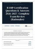 RAMP Certification Questions & Answers 2026-2027 Complete Exam Review &lpar;Rationales&rpar;