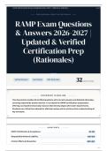 RAMP Exam Questions & Answers 2026-2027 Updated & Verified Certification Prep &lpar;Rationales&rpar;