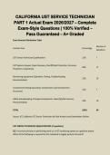 CALIFORNIA UST SERVICE TECHNICIAN PART 1 Actual Exam 2026&sol;2027 &ndash; Complete Exam-Style Questions &vert; 100&percnt; Verified &ndash; Pass Guaranteed &ndash; A&plus; Graded