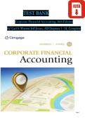 TEST BANK Corporate Financial Accounting&comma; 16th Edition by Carl S&period; Warren Jeff Jones&comma; All Chapters 1 - 14&comma; Complete Latest Edition