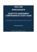 WGU C268 Spreadsheets OA Comprehensive Study Guide &vert; New 2026 Version with complete solutions&period;