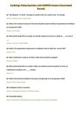 Cardiology Fisdap Questions with VERIFIED Answers &lpar;Guaranteed&NewLine;Success&rpar;