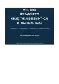 WGU C268 Spreadsheets Objective Assessment &lpar;OA&rpar; &vert; 45 Practical Excel Tasks with Correct Answers&comma; Step-by-Step Solutions & Detailed Rationales &vert; 2026 Updated