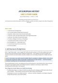 AP European History Unit 2 Study Guide&colon; Age of Reformation