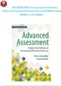 Test Bank For Advanced Assessment Interpreting Findings and Formulating Differential Diagnoses&comma; 5th Edition By&colon; Goolsby &vert;&vert; All Chapters 1-22&vert;&vert; Latest Edition