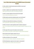Care of Older Adults Questions with VERIFIED Answers &lpar;Guaranteed&NewLine;Success&rpar;