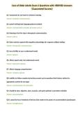 Care of Older Adults Exam 2 Questions with VERIFIED Answers&NewLine;&lpar;Guaranteed Success&rpar;