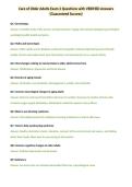 Care of Older Adults Exam Questions with VERIFIED Answers&NewLine;&lpar;Guaranteed Success&rpar;