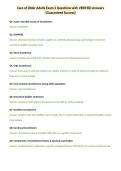 Care of Older Adults Exam  Questions with VERIFIED Answers&NewLine;&lpar;Guaranteed Success&rpar;