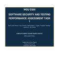 WGU D385 Task 1 Performance Assessment &vert; Software Security and Testing&comma; Static Analysis&comma; Python Logging & Unit Tests &vert; Complete Report &vert; 2026 Updated&period;