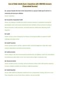 Care of Older Adults Exam 1 Questions with VERIFIED Answers&NewLine;&lpar;Guaranteed Success&rpar;