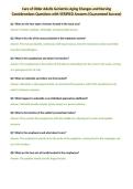 Care of Older Adults Geriatrics Aging Changes and Nursing&NewLine;Considerations Questions with VERIFIED Answers &lpar;Guaranteed Success&rpar;
