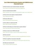 Care of Older Adults Respiratory Questions with VERIFIED Answers&NewLine;&lpar;Guaranteed Success&rpar;