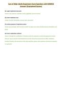 Care of Older Adults Respiratory Exam Questions with VERIFIED&NewLine;Answers &lpar;Guaranteed Success&rpar;