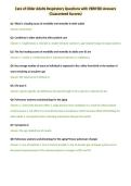 Care of Older Adults Respiratory Questions with VERIFIED Answers&NewLine;&lpar;Guaranteed Success&rpar;