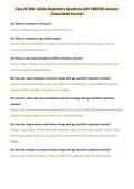 Care of Older Adults Respiratory Questions with VERIFIED Answers&NewLine;&lpar;Guaranteed Success&rpar;