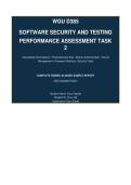 WGU D385 V2 Task 2 Performance Assessment &vert; Complete Passed Software Security & Testing Report with Code&comma; Vulnerability Fixes&comma; Tests & Screenshots &vert; 2026&period;