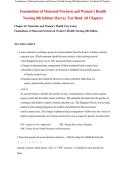 Foundations of Maternal-Newborn and Women's Healt&hstrok; &NewLine;Nursing 8t&hstrok; Edition Murray Test Bank All C&hstrok;apters 