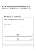 BIO 183 EXAM 3 &vert; COMPREHENSIVE BIOLOGY STUDY GUIDE&comma; PRACTICE QUESTIONS & ANSWERS 2026&sol;2027